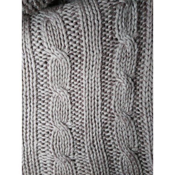 Echo Turtleneck Poncho One Size Brown Taupe Cable Knit New with tags $84 - Picture 3 of 6